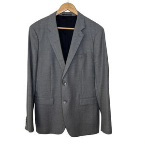THEORY Virgin Wool Blazer Sport Coat Dilano M Delegation Gray Two Button, 42R